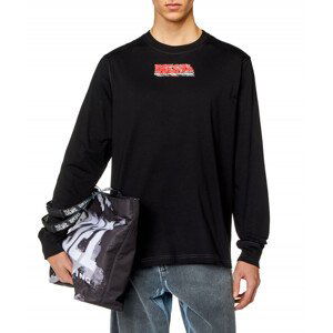 Tričko diesel t-just-ls-k2 t-shirt černá xl