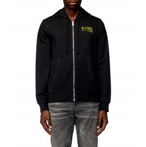 Mikina diesel s-ginn-hood-zip-k11 sweat-shir černá xxl