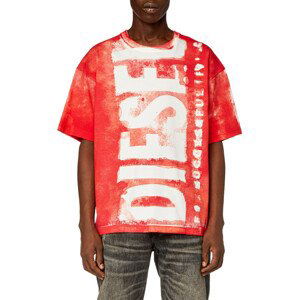 Tričko diesel t-boxt-bisc t-shirt červená s