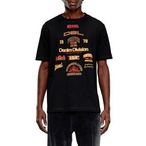 Tričko diesel t-just-n14 t-shirt černá m