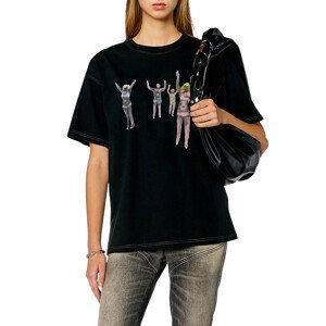 Tričko diesel t-buxt-n8 t-shirt černá xs