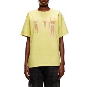 Tričko diesel t-buxt-n8 t-shirt žlutá s