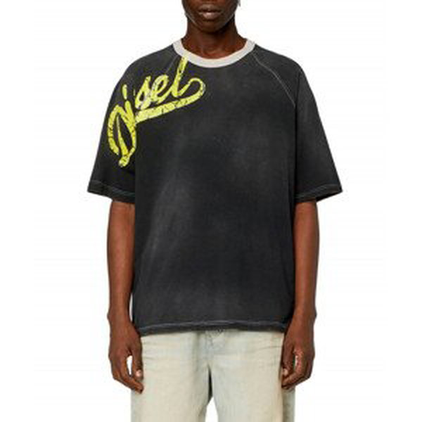 Tričko diesel t-roxt-slits t-shirt černá xxl