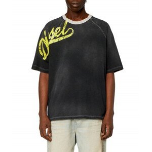 Tričko diesel t-roxt-slits t-shirt černá xxxl
