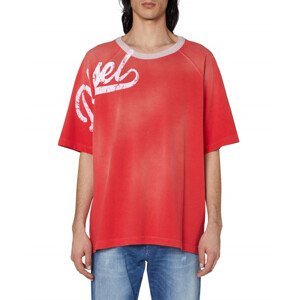 Tričko diesel t-roxt-slits t-shirt červená l