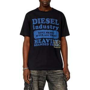 Tričko diesel t-just-n9 t-shirt černá s
