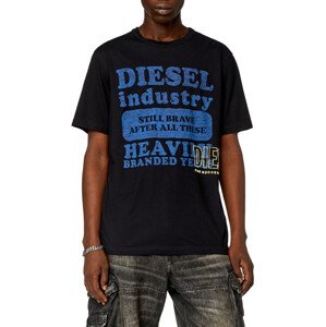 Tričko diesel t-just-n9 t-shirt černá xxl