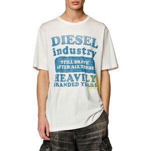 Tričko diesel t-just-n9 t-shirt bílá s