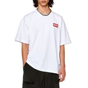 Tričko diesel t-nlabel-l1 t-shirt bílá xl