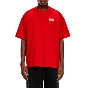 Tričko diesel t-nlabel-l1 t-shirt červená s