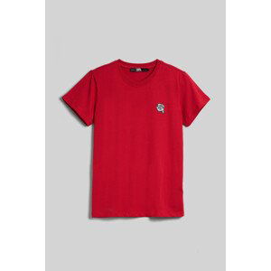 Tričko karl lagerfeld ikonik 2.0 glitter t-shirt červená xs