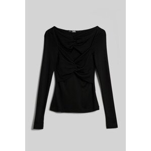 Top karl lagerfeld twist lslv evening top černá l