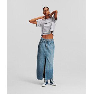 Sukně karl lagerfeld jeans klj denim maxi skirt w/detail modrá l