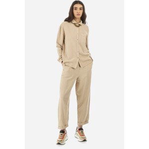 Kalhoty la martina woman trousers oxford viscoli hnědá 4