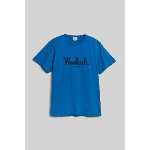 Tričko woolrich embroidered logo t-shirt modrá l
