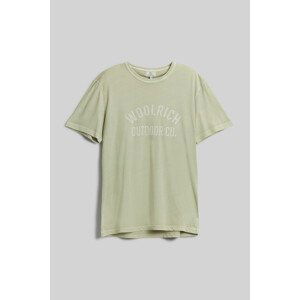 Tričko woolrich light garment dyed t-shirt zelená xl