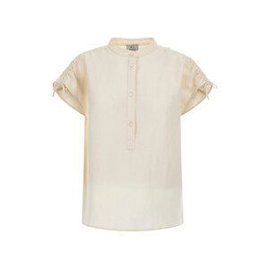 Košile woolrich viscose linen shirt bílá xxs
