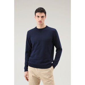 Svetr woolrich logo crewneck modrá s