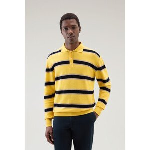 Svetr woolrich striped knitted polo sweater žlutá xl