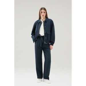 Kalhoty woolrich viscose linen pant modrá m