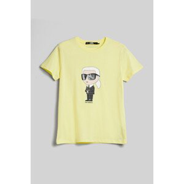 Tričko karl lagerfeld ikonik 2.0 karl t-shirt žlutá xs