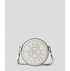 Crossbody karl lagerfeld k/circle round cb perforated bílá none