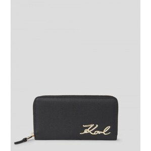 Peněženka karl lagerfeld k/signature 2.0 cont zip wllt černá none