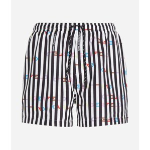 Plavky karl lagerfeld stripe aop short boardshorts černá m