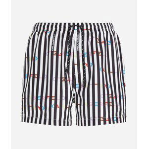 Plavky karl lagerfeld stripe aop short boardshorts černá l