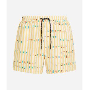 Plavky karl lagerfeld stripe aop short boardshorts žlutá m