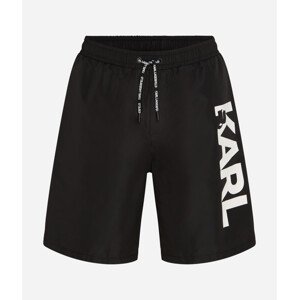 Plavky karl lagerfeld karl logo long boardshorts černá xl