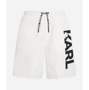 Plavky karl lagerfeld karl logo long boardshorts bílá xl