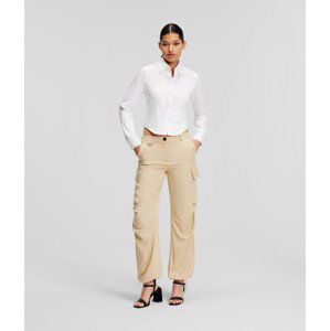 Kalhoty karl lagerfeld soft cargo pant beige