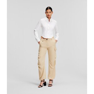 Kalhoty karl lagerfeld soft cargo pant hnědá 46