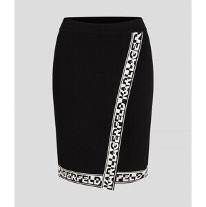 Sukně karl lagerfeld logo knit skirt černá xs