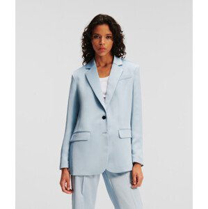 Blejzr karl lagerfeld fluid satin tailored blazer modrá 38