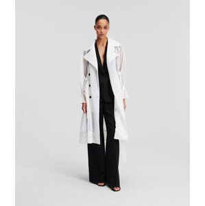 Kabát karl lagerfeld hun kim's edit mesh coat black textured lthr