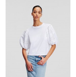 Tričko karl lagerfeld lace t-shirt černá s