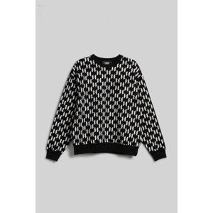 Mikina karl lagerfeld kl monogram aop sweatshirt černá m