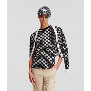 Kardigan karl lagerfeld kl monogram short cardigan černá xs