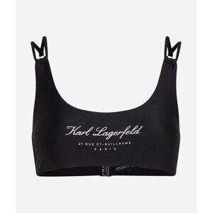 Plavky karl lagerfeld hotel karl bikini top černá s