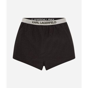 Plážové oblečení karl lagerfeld logo high waist shorts černá xl