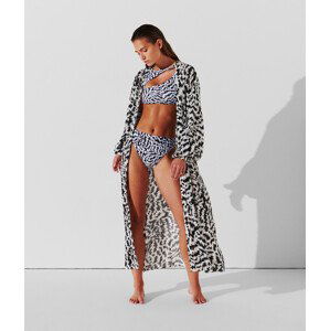 Plážové oblečení karl lagerfeld animal print kimono černá s/m