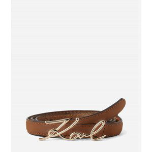 Opasek karl lagerfeld k/signature sm buckle belt hnědá 65