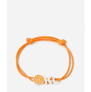 Náramek karl lagerfeld k/woven circle charm bracelet oranžová none