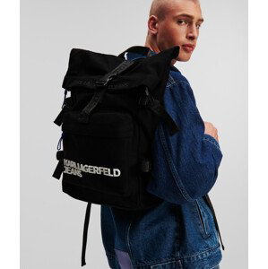 Batoh karl lagerfeld jeans utility canvas roll backpack černá none