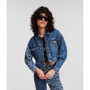 Bunda karl lagerfeld jeans klj monogram boxy denim jacket modrá xs