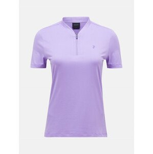 Polokošile peak performance w turf zip ss top fialová s