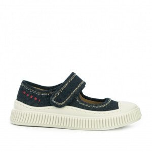 Tenisky marni contrasting printed logo denim pablo mary-jane sneakers modrá 32