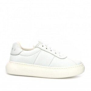 Tenisky marni tone on tone embroidered logo soft padded nappa lace-up low sneakers bílá 32